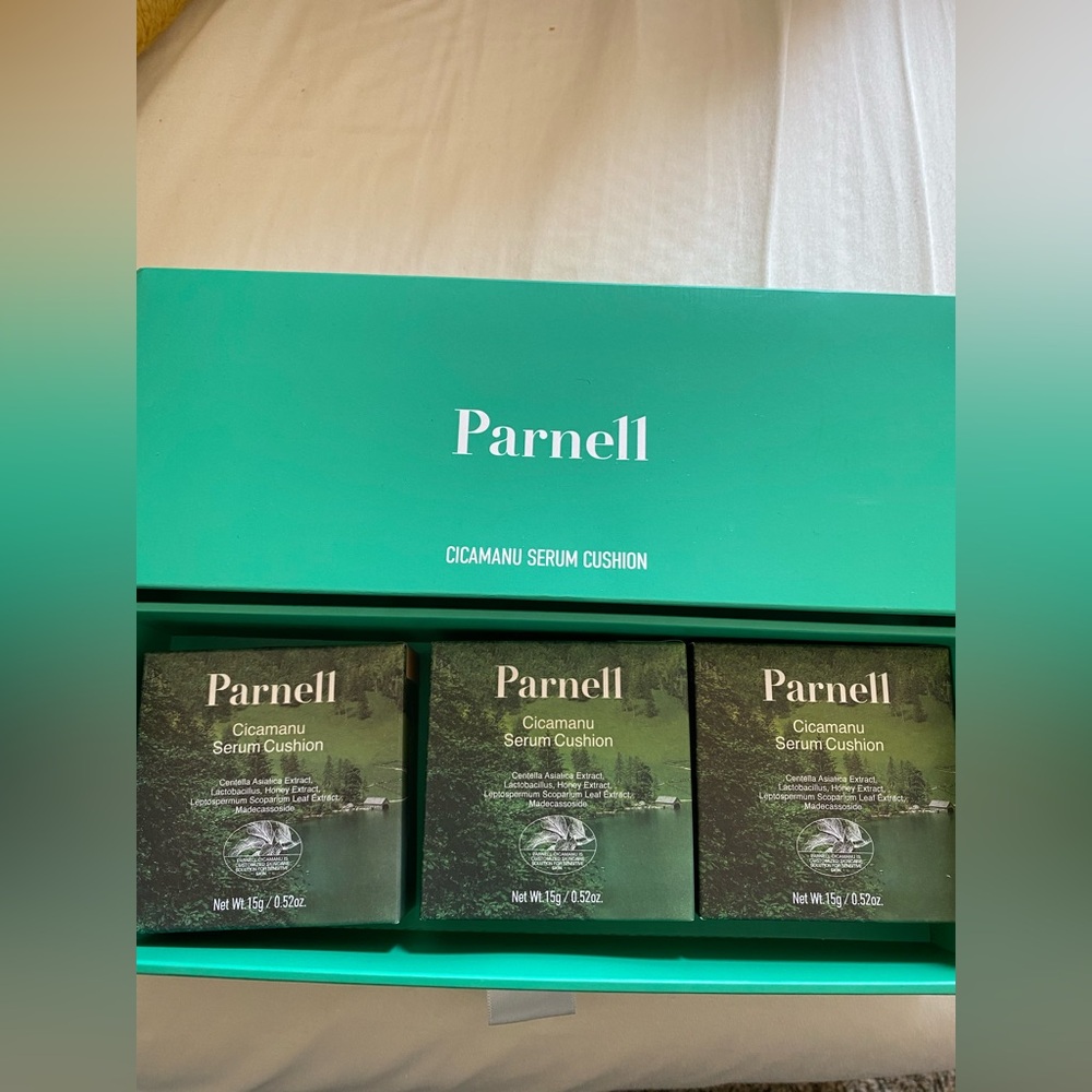 Parnell cicamanu serum cushion PR box Korean beauty skincare new with box